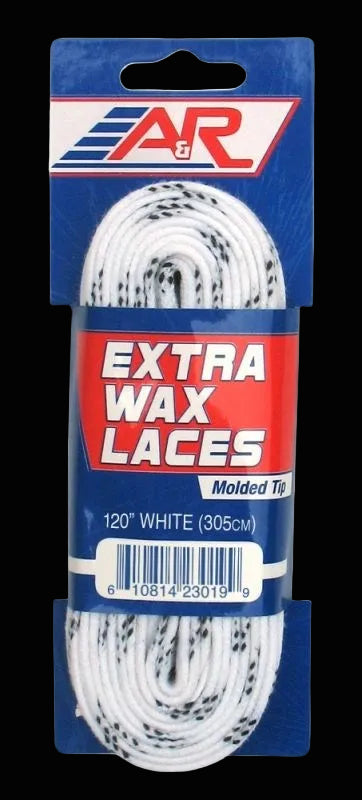 Wax White hockey laces 