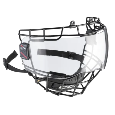 CCM HVR Hybrid Visor S/M with polycarbonate visor and alloy bar cage, anti-scratch treatment.