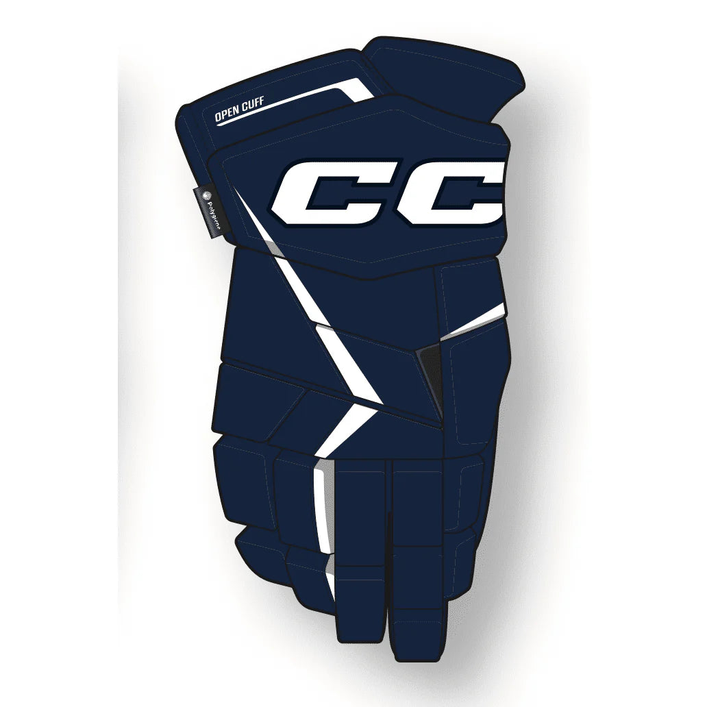 CCM FTW Hockey Gloves for women, lightweight and breathable with pro-level protection, tapered fit, and AER-TEC ventilation.