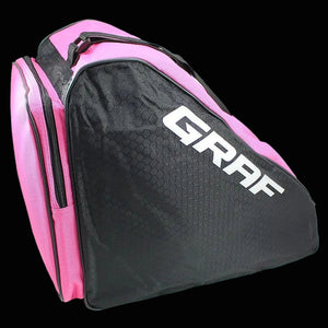 Black and pink skate bag 