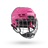 CCM Tacks 70 Helmet Combo for kids aged 7-10 with flip clip system, pink design, and vented shell.