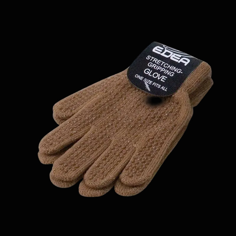 Edea Gripping Skating Gloves with rubber dot grip, soft acrylic-elastan blend, close-fitting wrist.