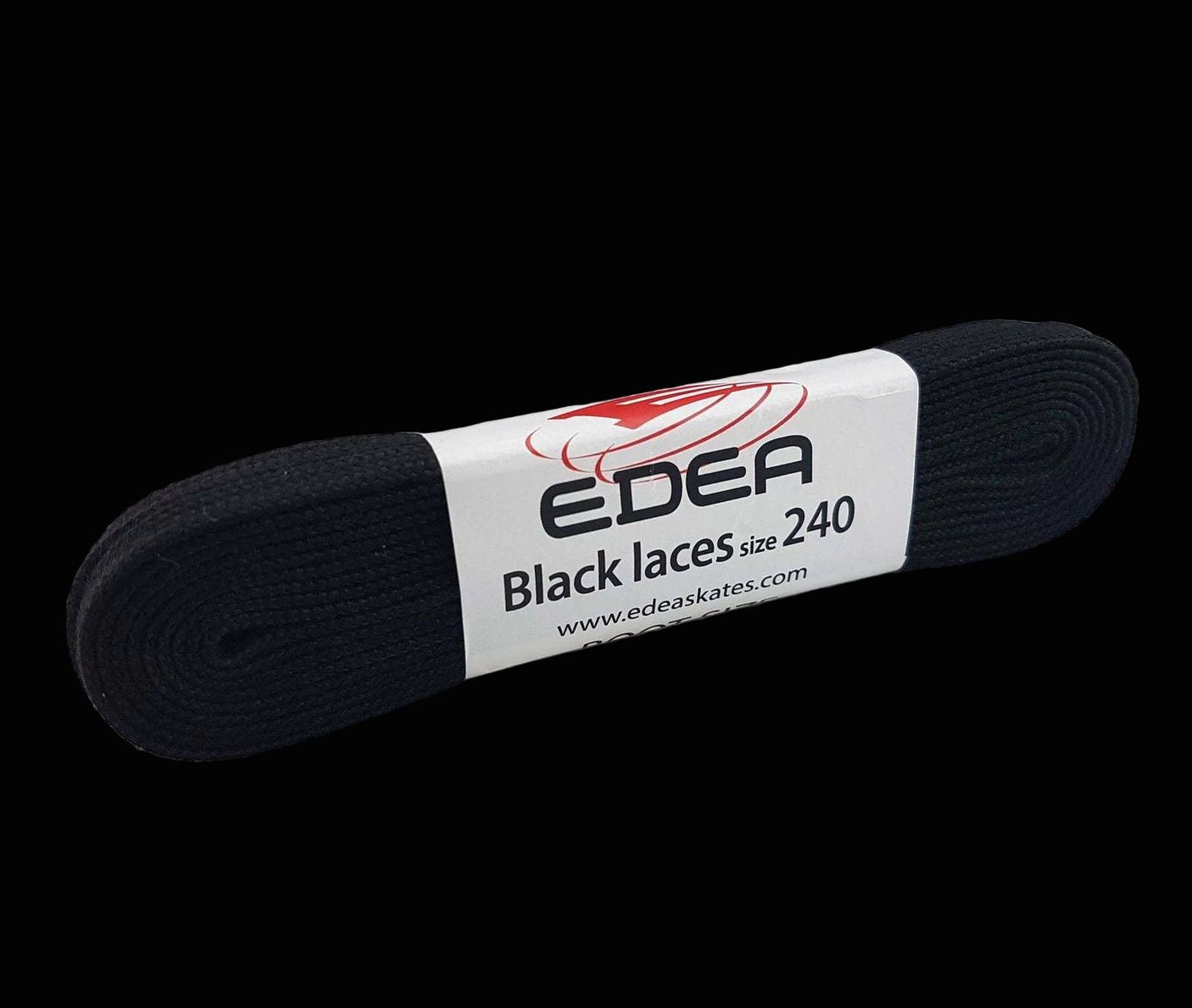 Edea Figure skate Laces size 240, black, tangle-resistant polyester.