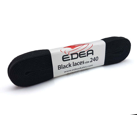 Edea Figure skate Laces size 240, black, tangle-resistant polyester.