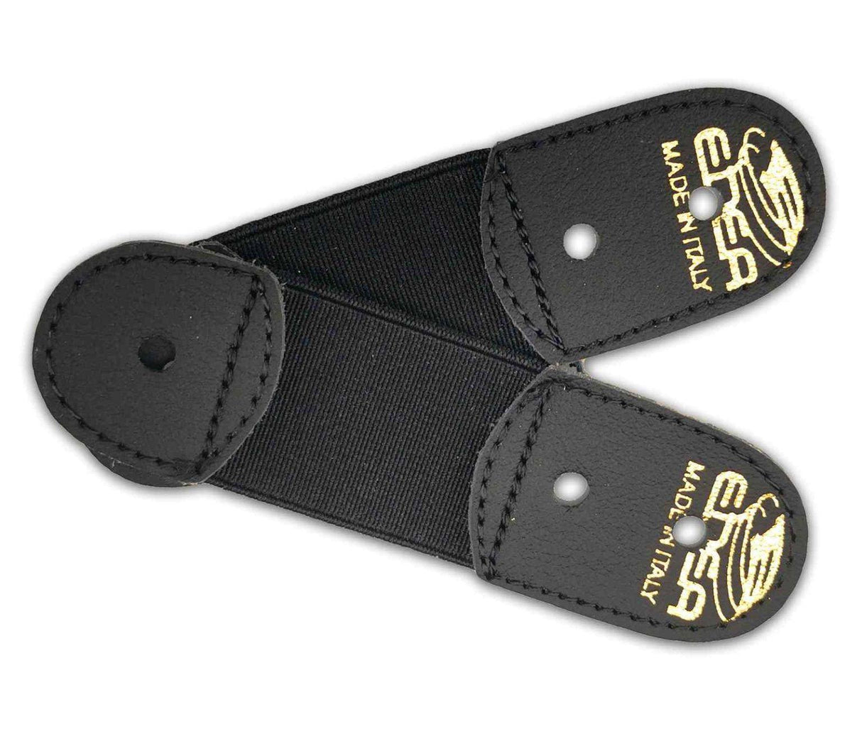 Black Edea Elastic Lace Straps for skates with logo detailing.