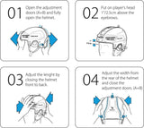 Instructions for adjusting the Bauer Re-Akt 85 Helmet Combo fit.