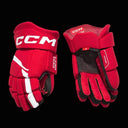 Red CCM hockey gloves 