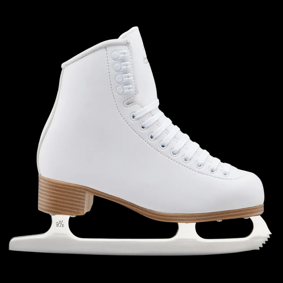 Jackson Classique JC200 figure skates - sole and blade underside showing blade mounting, toe pick and heel construction