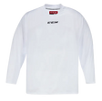 CCM 5000 Practice Jersey, white, polyester, V-neck collar, embroidered logo.