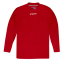Red CCM 5000 Practice Jersey with embroidered logo, made from breathable polyester material.