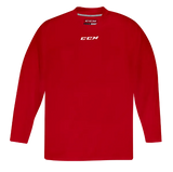 Red CCM 5000 Practice Jersey with embroidered logo, made from breathable polyester material.