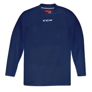 CCM 5000 Practice Jersey, blue, V-neck collar, breathable QLT Knit fabric.