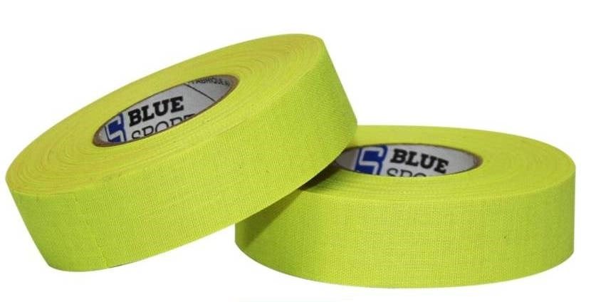 Yellow woven cotton Stick Tape rolls for blades and equipment.