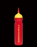 Winnwell Water/Drink Bottle 1LT in red with yellow cap.