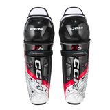 CCM Jetspeed FT6 Shin Pads with AER-TEC thermoregulation system and foam padding.