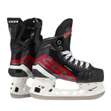 CCM Jetspeed FT6 PRO Ice Hockey Skates with One-Piece Boot SPEED and STEP Blacksteel blades for enhanced performance and comfort.