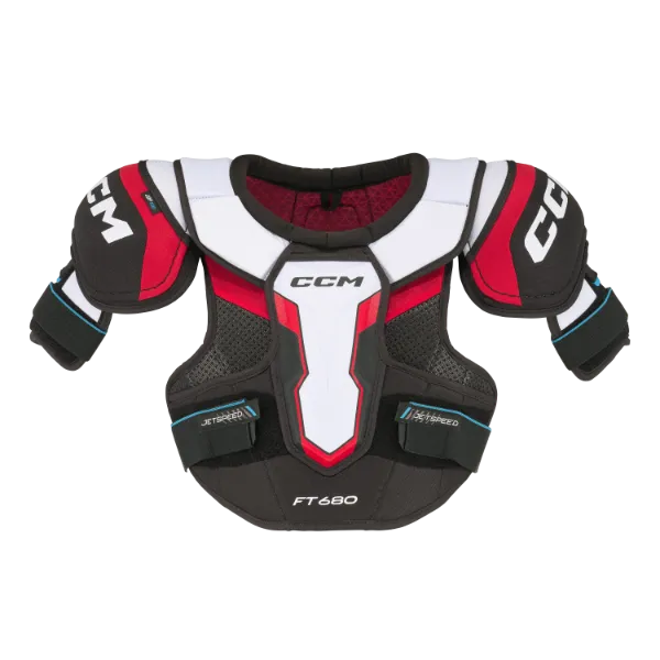 CCM Jetspeed FT680 Shoulder Pads with lightweight and breathable design for mobility and protection.