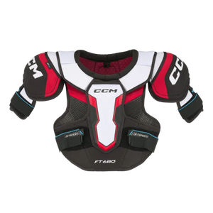 CCM Jetspeed FT680 Shoulder Pads with lightweight and breathable design for mobility and protection.