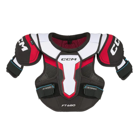 CCM Jetspeed FT680 Shoulder Pads with lightweight and breathable design for mobility and protection.