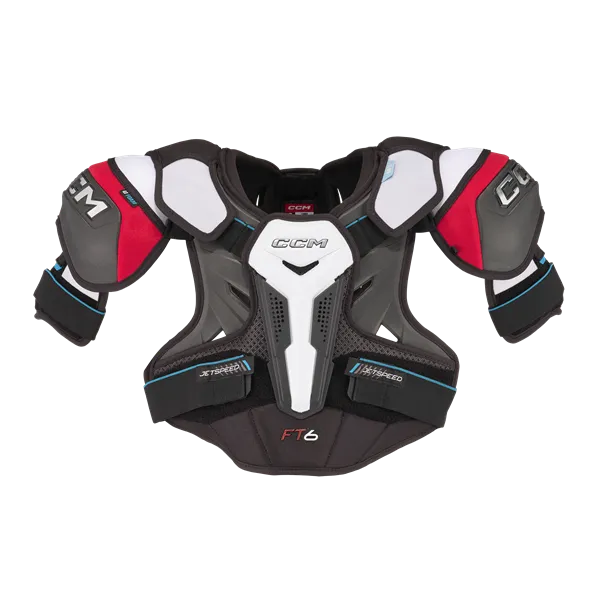 CCM FT6 Shoulder Pads with AER-TEC thermoregulation system for mobility and protection.