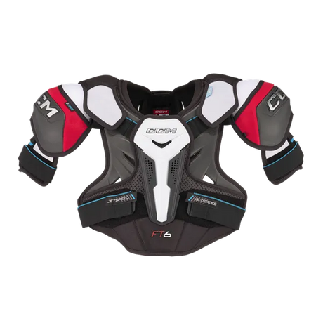 CCM FT6 Shoulder Pads with AER-TEC thermoregulation system for mobility and protection.