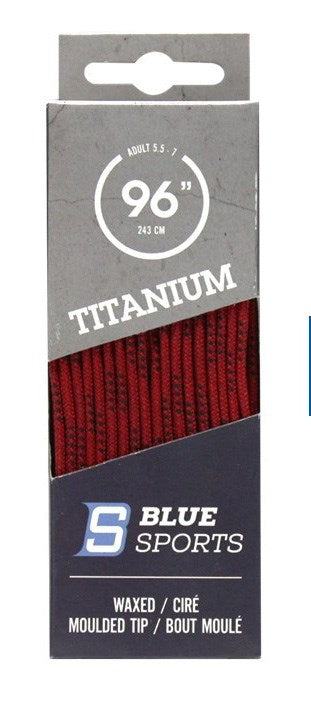 Titanium Laces Waxed Red