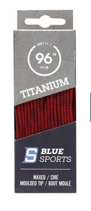 Titanium Laces Waxed Red