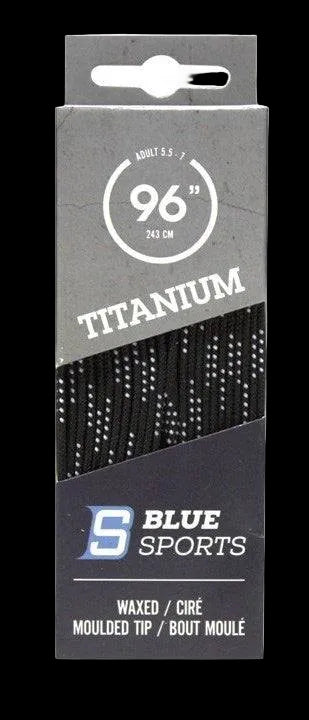 Titanium Laces Waxed Black