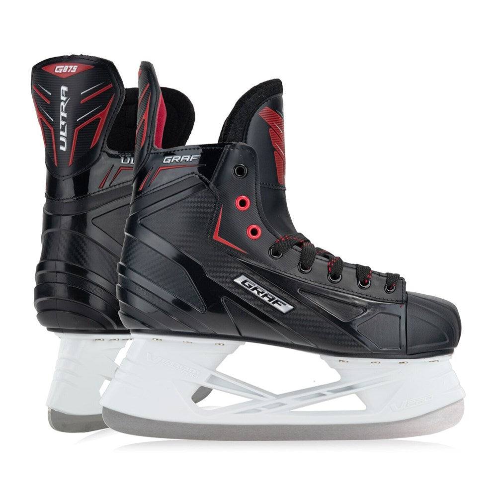 Graf Ultra G875 Ice Hockey Skate with anatomically shaped polypropylene construction and breathable lining.