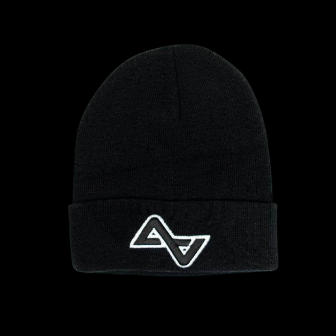 Alkali Hockey Beanie — Black/White/Black