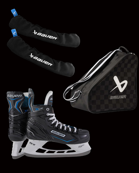 Bauer Skate Package with Bauer X-LP Skates Guards and skate Bag 