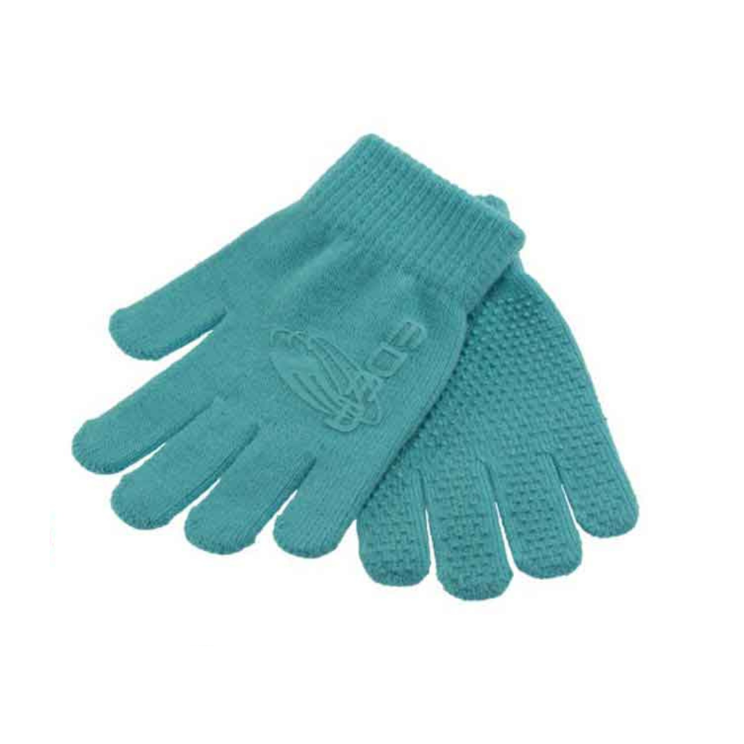 Edea Gripping Skating Gloves with rubber dots for impact absorption and enhanced grip, available in turquoise.