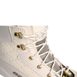 Close-up view of Bauer S23 Tremblant Lifestyle Skates showing lace details and stitching design.