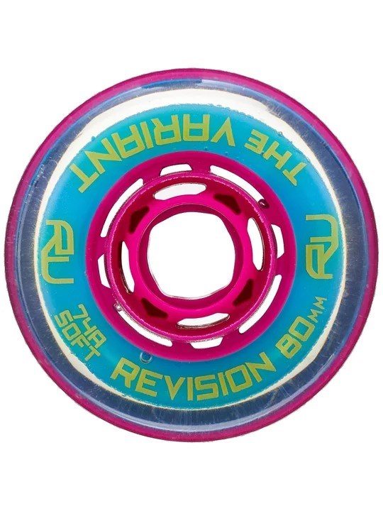 Revision The Variant Clear/Pink Soft Wheel with Torus Technology for inline skating.