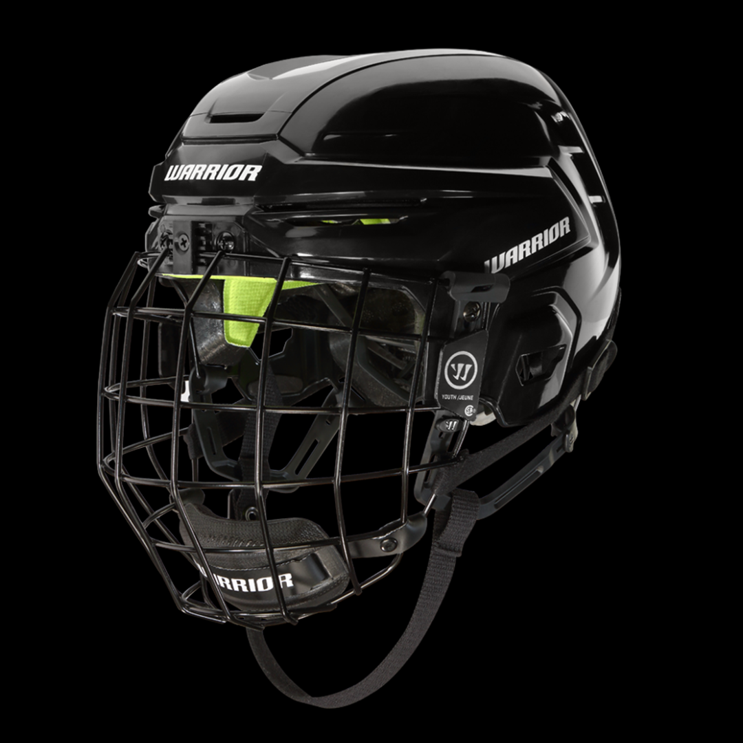 Warrior Alpha One Youth Hockey Helmet Combo Black