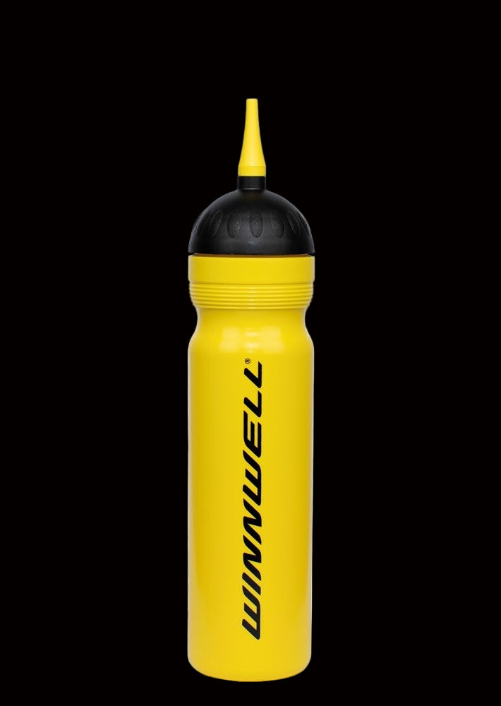 Winnwell Water/Drink Bottle 1LT, yellow with black cap.