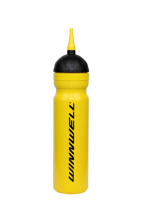 Winnwell Water/Drink Bottle 1LT, yellow with black cap.