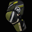 Warrior Alpha Pro hockey elbow pad on a black background