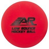 Red A&R street hockey ball for stick handling and shooting practice.