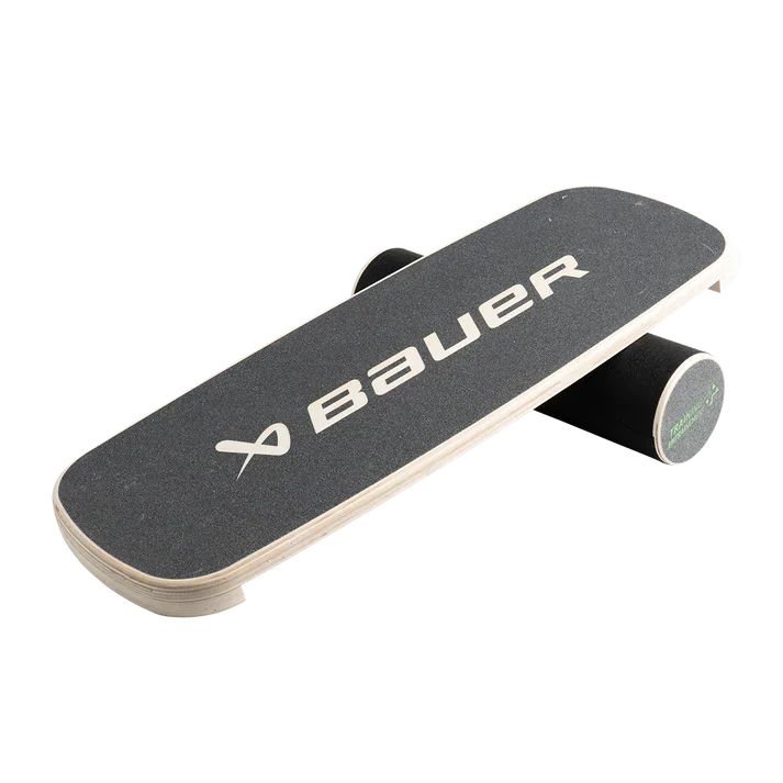 Bauer Reactor Balance Board for core strength and balance training, featuring anti-slip top and grip-taped underside.