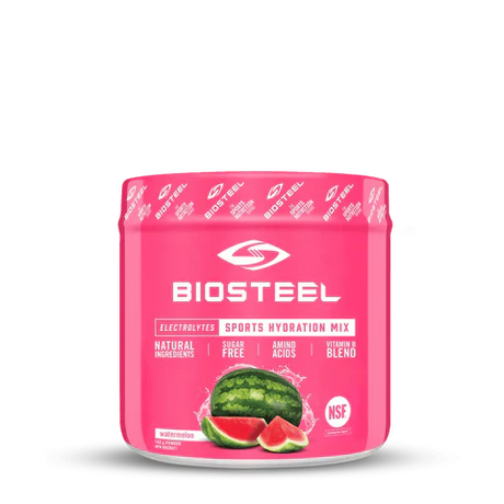 BioSteel Sports Hydration Mix Tub with natural ingredients and sugar-free formula.