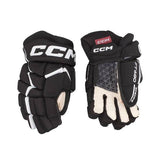 CCM Jetspeed FT680 Hockey gloves, black with reinforced PE foam, breathable mesh, and lightweight polyester.