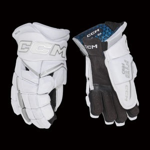 CCM Jetspeed FT8 Pro Hockey Gloves WHITE EDITION