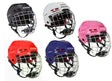 CCM Tacks 70 Helmet Combo in five colors for young hockey players aged 7-10.