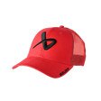 Bauer Core Adjustable SnapBack red cap with logo and mesh back.