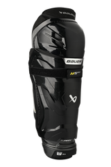 Bauer Supreme M5 Pro Shin Pads with X-FLEX Shield and floating knee cap for mobility and protection.