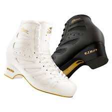 EDEA Piano Figure Ice Skates Boot in white and black colors.