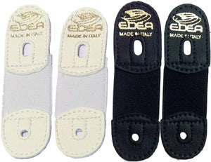 Edea Elastic Lace Straps in white and black for skates.