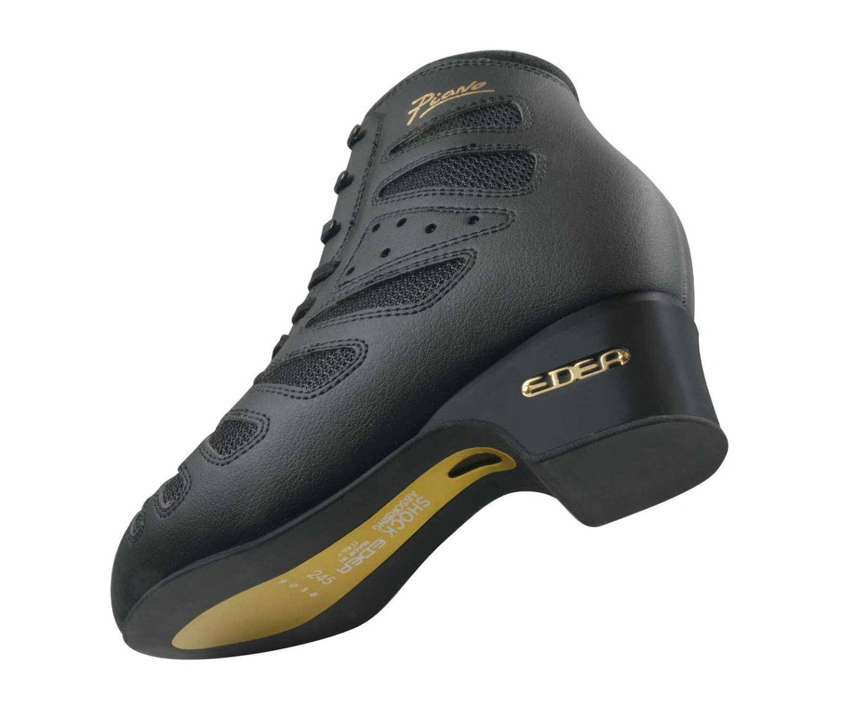 EDEA Piano figure ice skates boot in black, designed for advanced skaters.