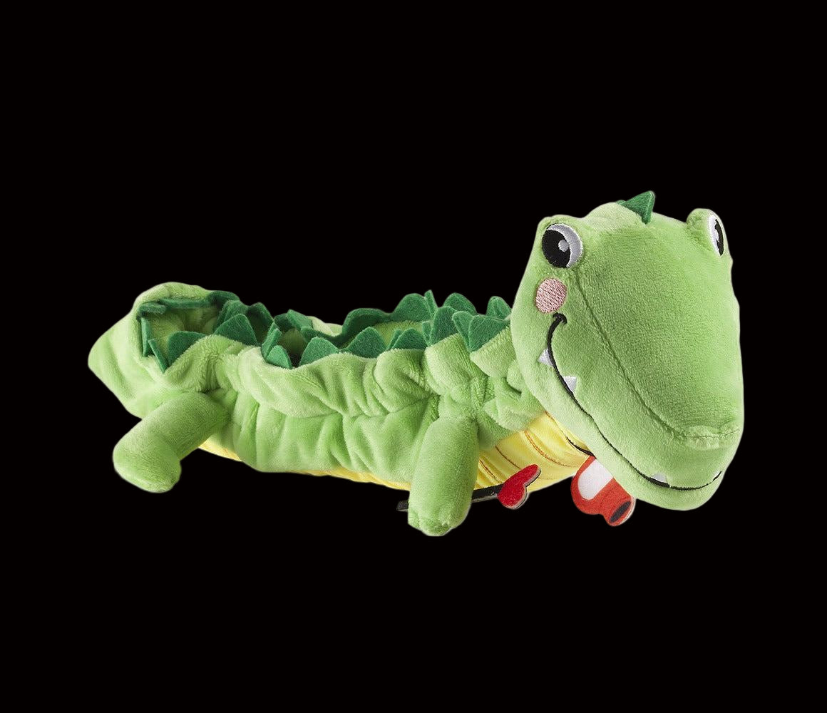 Edea Maxi Blade Buddies green alligator-shaped skate blade cover.